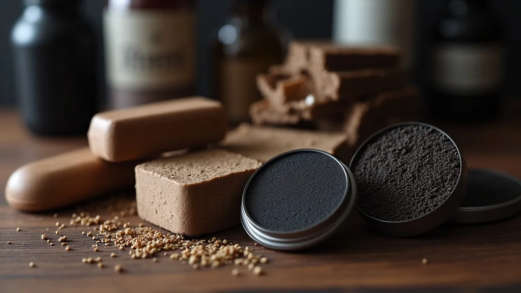 The image shows various beard grooming products arranged for Your Essential Beard Care Kit Guide.
